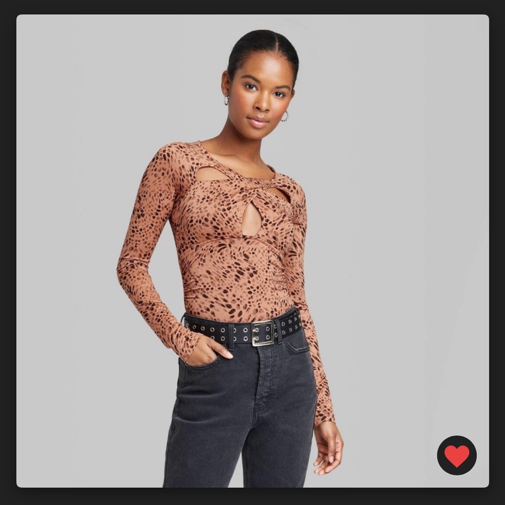 Medium bodysuit from target: brand: Wild Fable. Leopard print